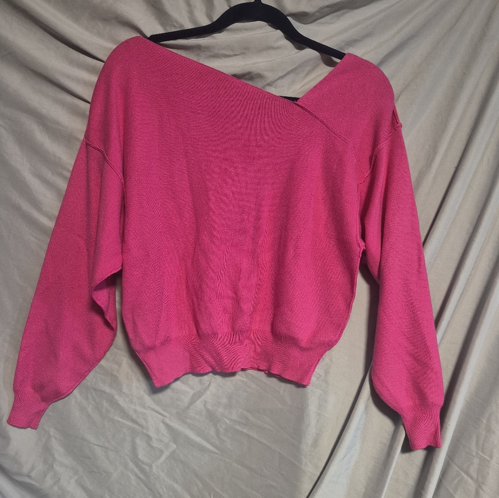 Women's Line And Dot Pink Sweater Xsmall‎